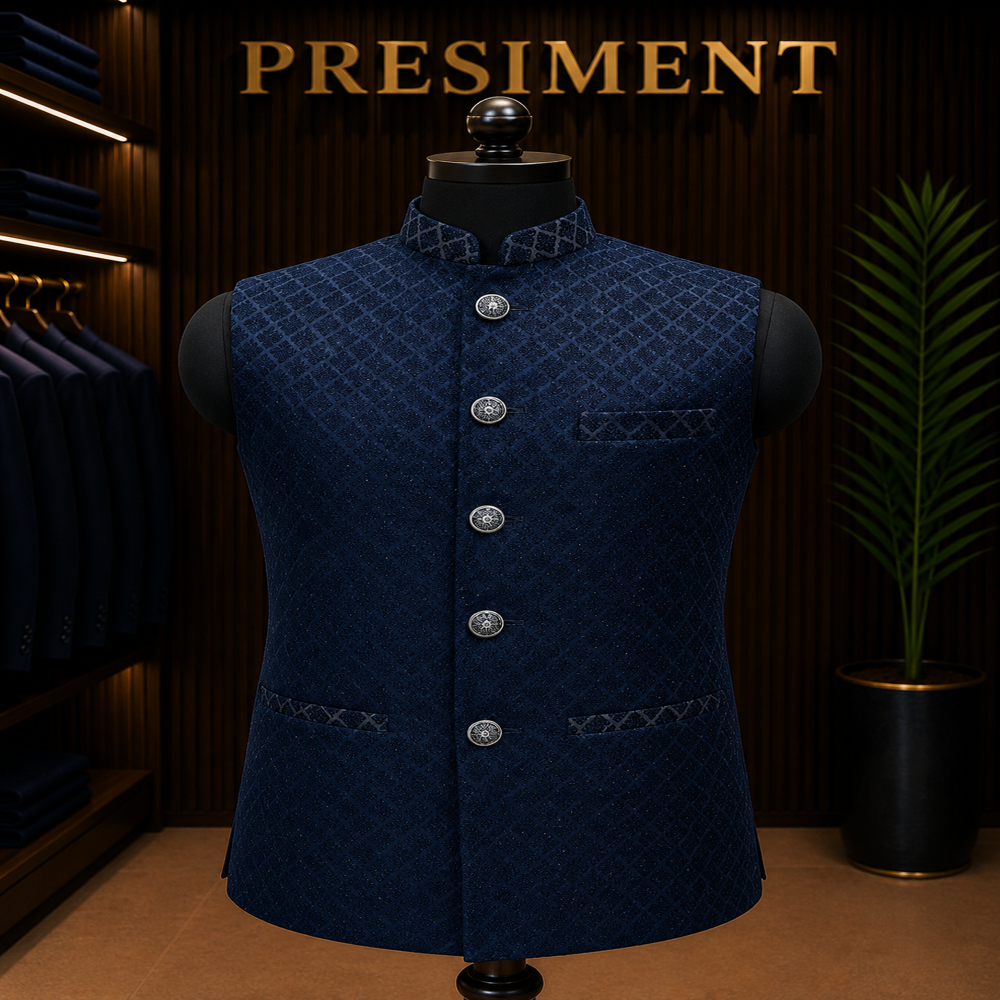 Mens Fancy Printed Nehru Jacket
