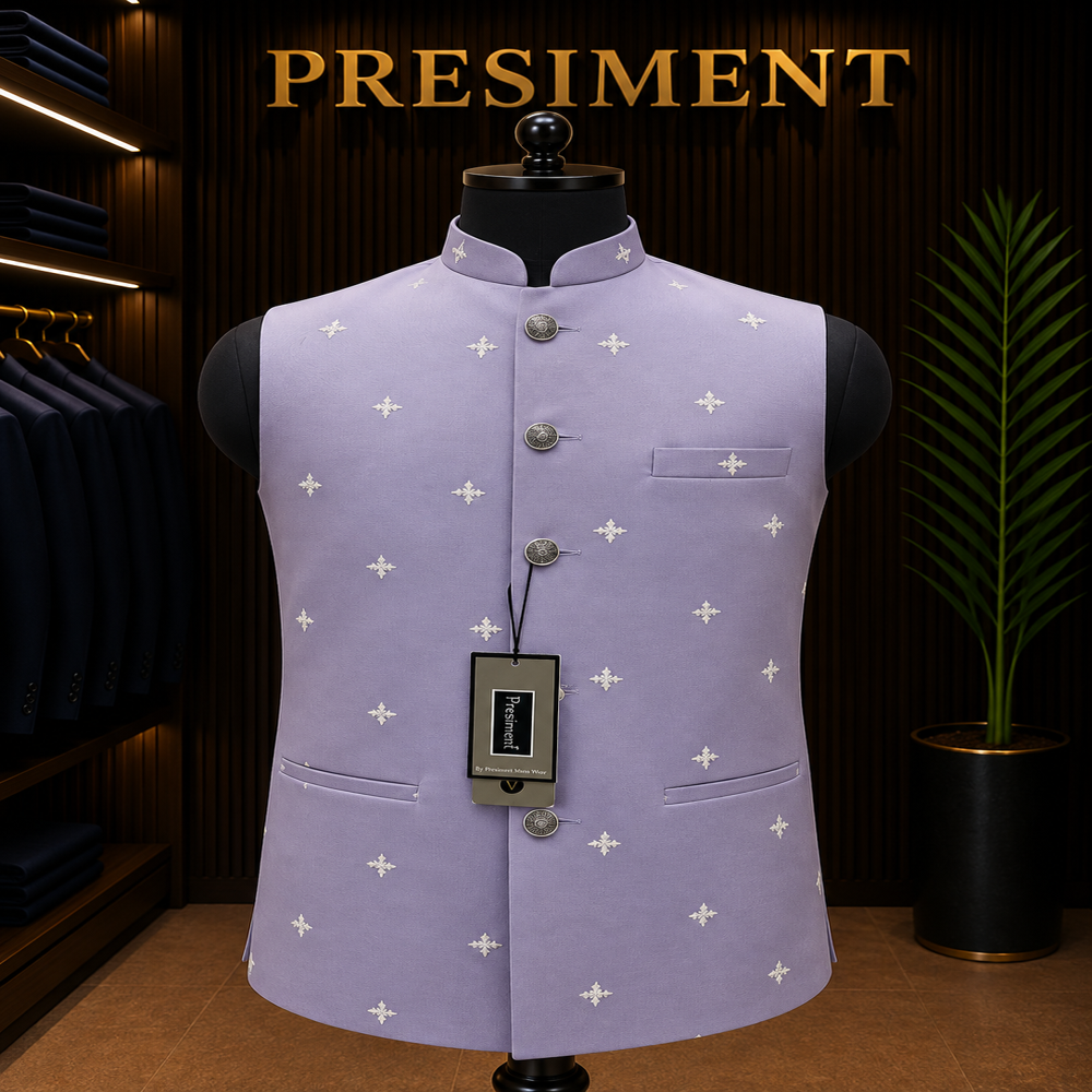 Mens Fancy Printed Nehru Jacket