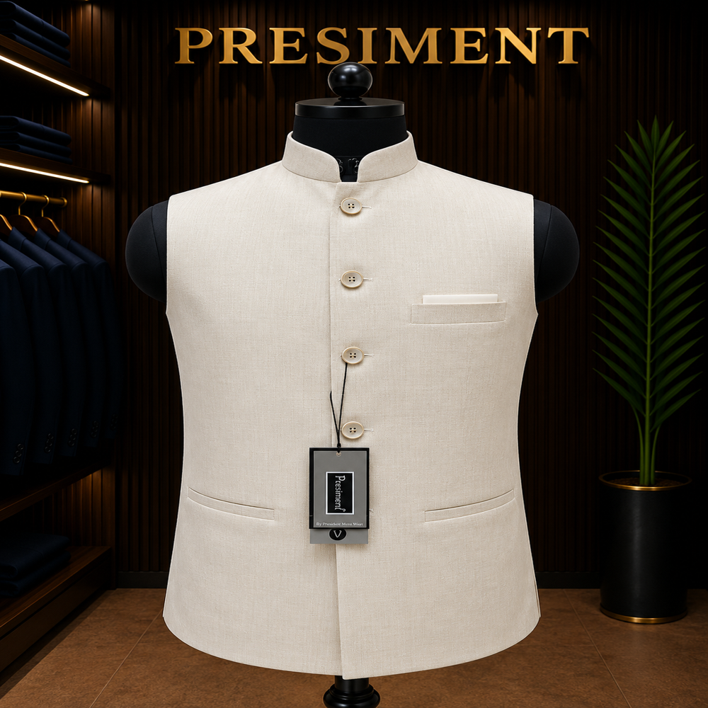 Men's premium Checked Nehru Jacket