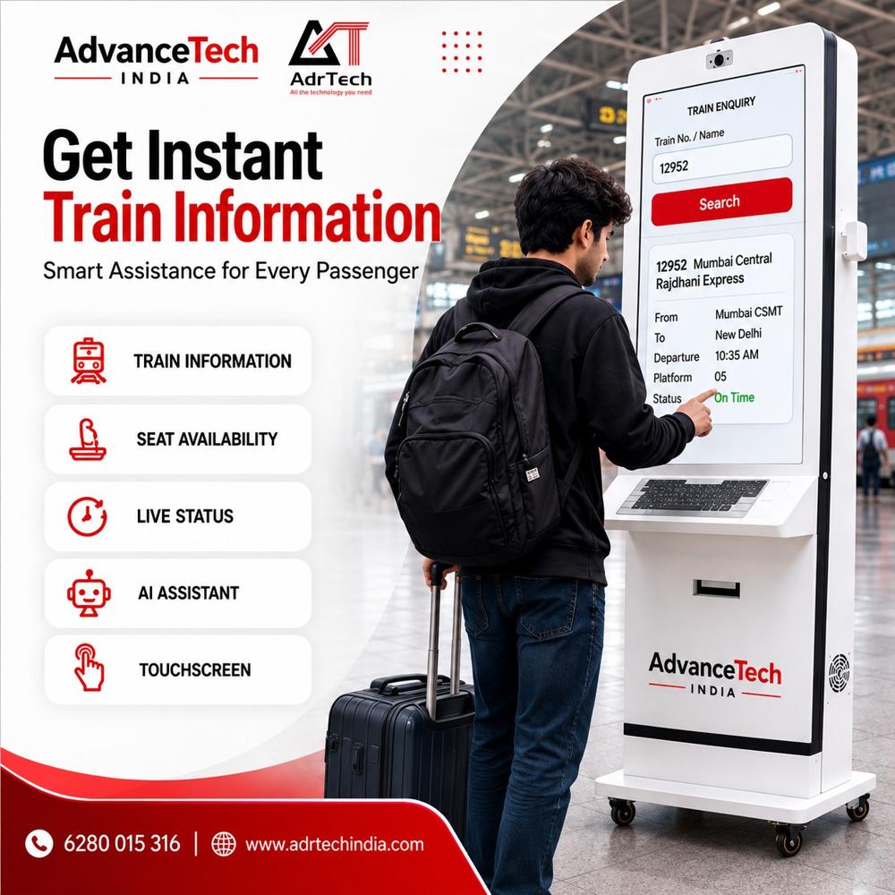 Ai Interactive Public Kiosk - Color: White