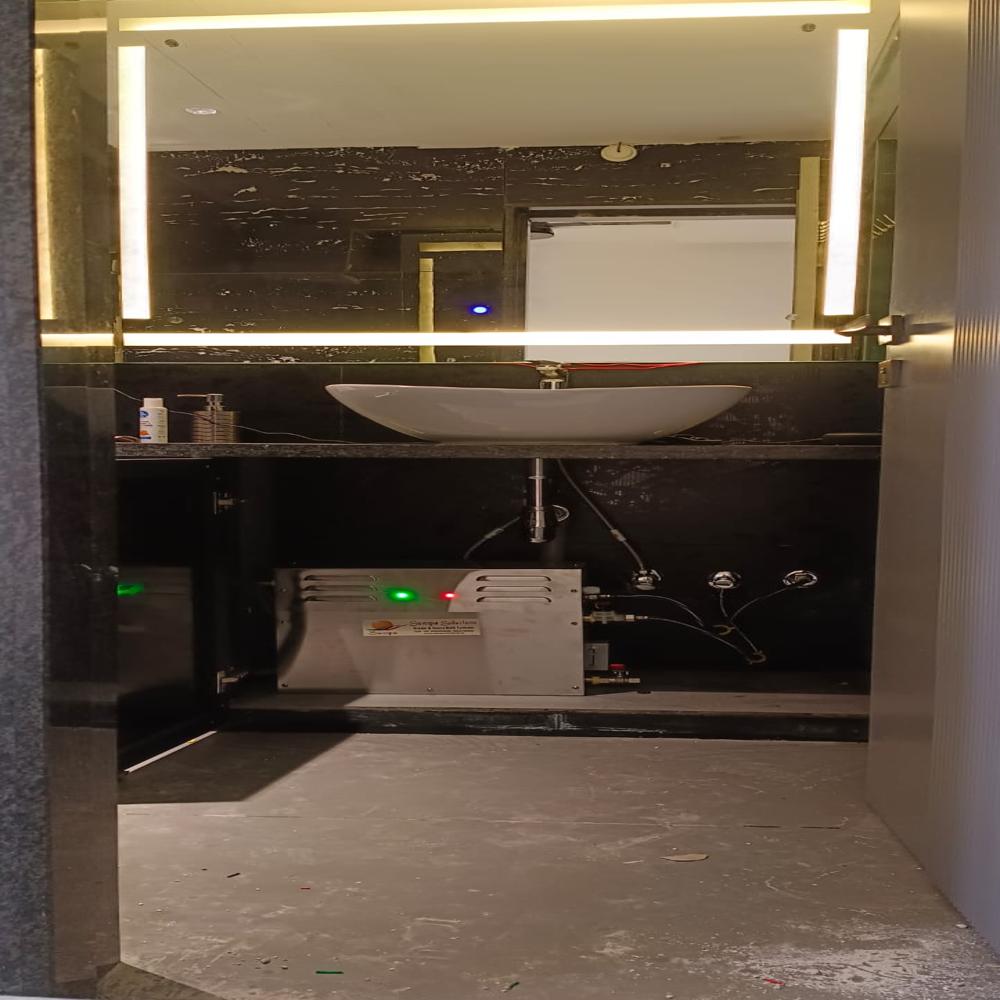 Steam Bath Generator - Stainless Steel 304/14 Gauge | Digital Control Panel, Auto Temperature & Time Cut-off, Hybrid Technology, Safety Features, Flexible Hose Connector, Energy Saving Mode