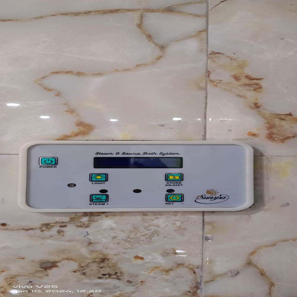 Steam Bath Generator - Stainless Steel 304/14 Gauge | Digital Control Panel, Auto Temperature & Time Cut-off, Hybrid Technology, Safety Features, Flexible Hose Connector, Energy Saving Mode