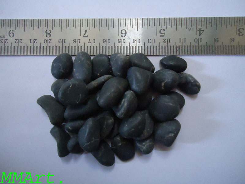 Washed Black Natural Pebbles Deep Abrasive Wash for Clean Landscaping Pebbles for Garden Decor