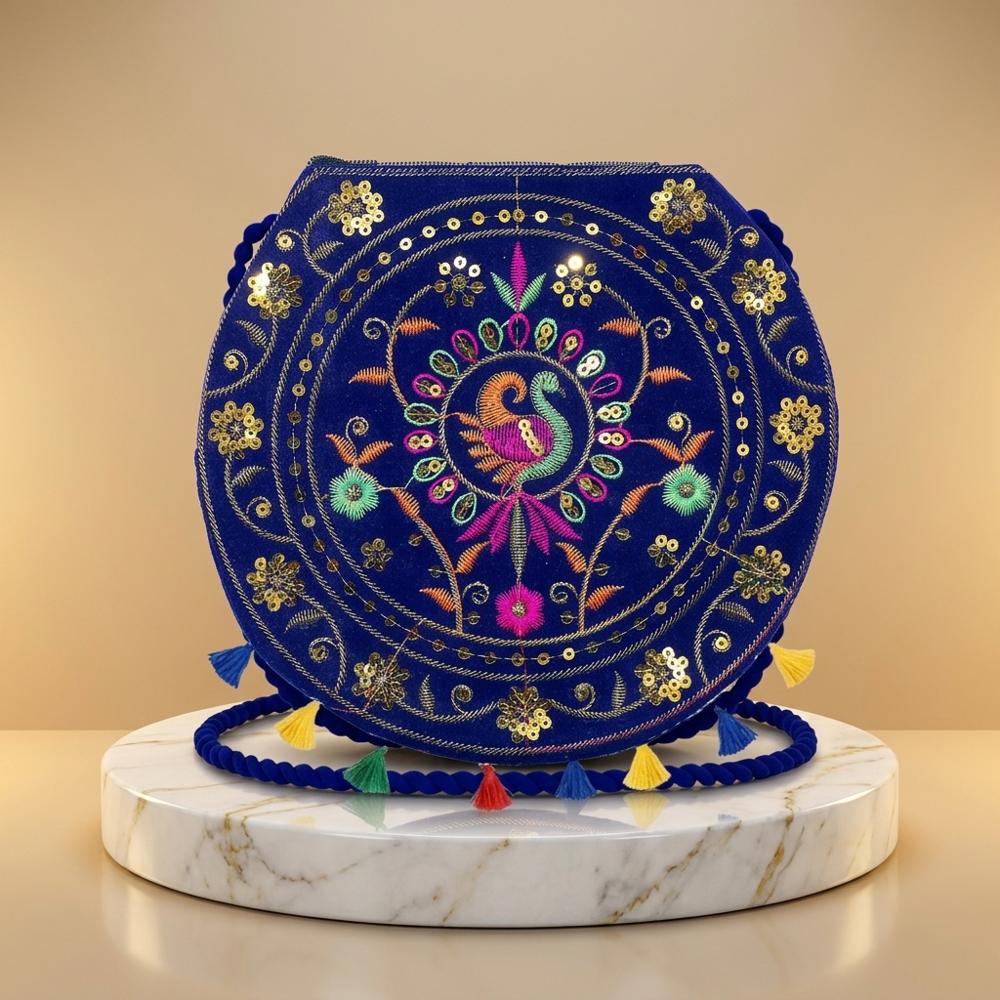 Embroidered Sling Purse for Women & Girls