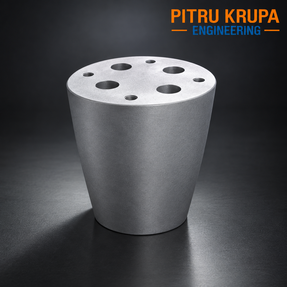CNC Machined Aluminium Cylindrical Mounting Block
