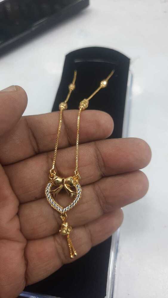 Gold Heart Pendant Chain
