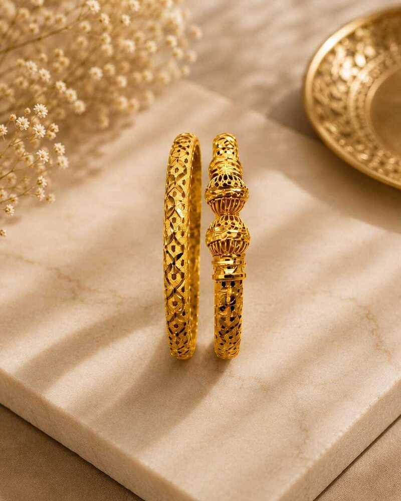 Ladies Washable Gold Plated Bangles