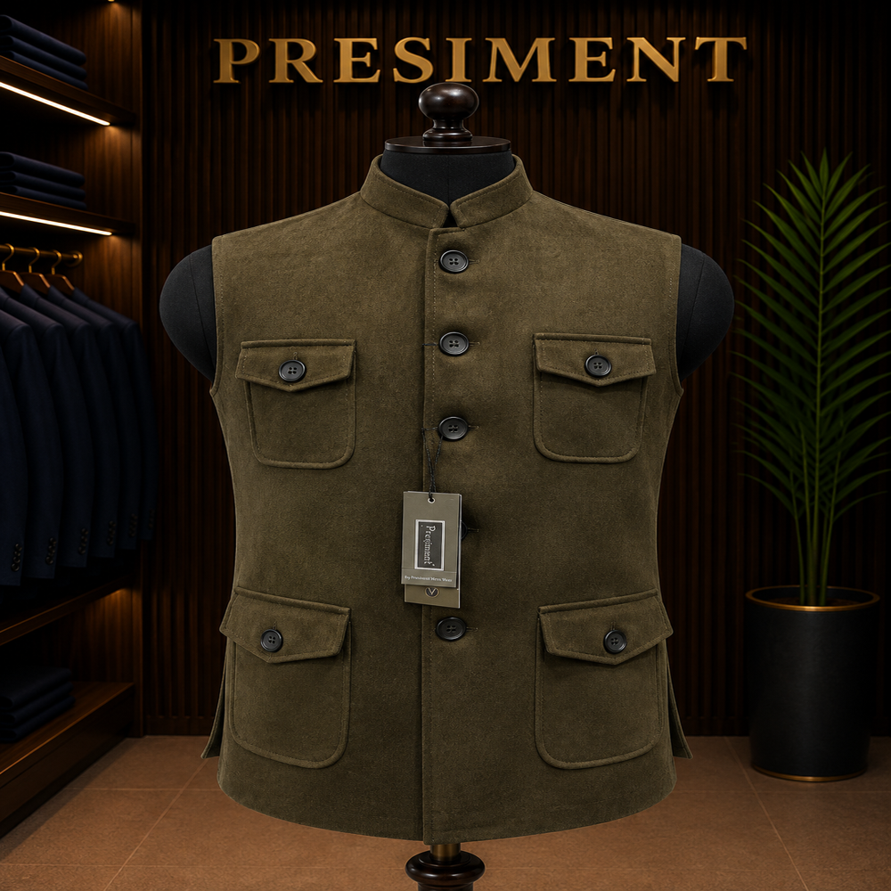 Elegant Men's Four Pocket Waistcoat