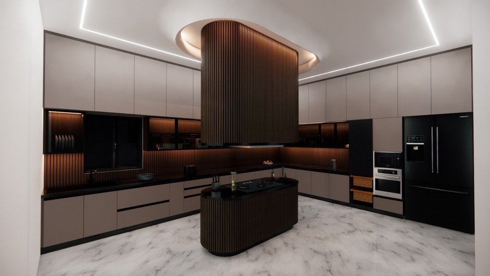 Brown Modular Kitchens