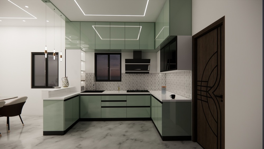 U Shape Modular Kitchens