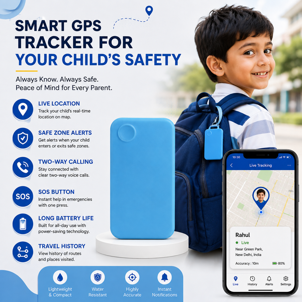 Gps Child Tracker - Lightweight, Compact Design | Real-time Location, Geofencing Alerts, Safety Features