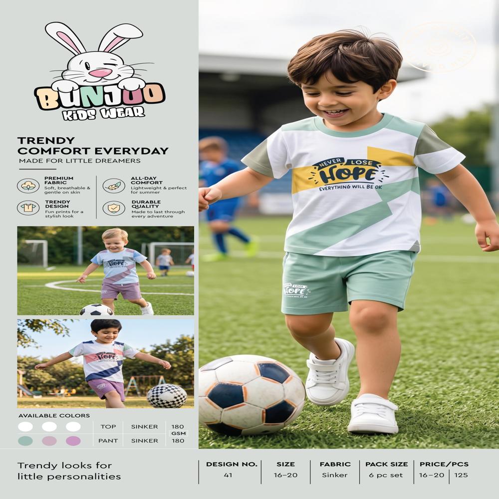Boys Tshirt & Pant Set - Age Group: 16-20