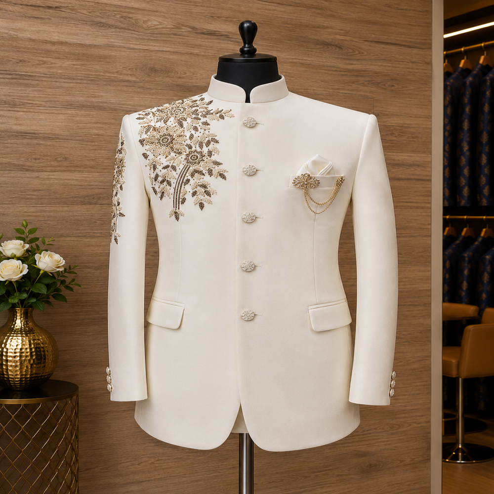 Men's Embroidered Jodhpuri Suit for Wedding & Festive Wear