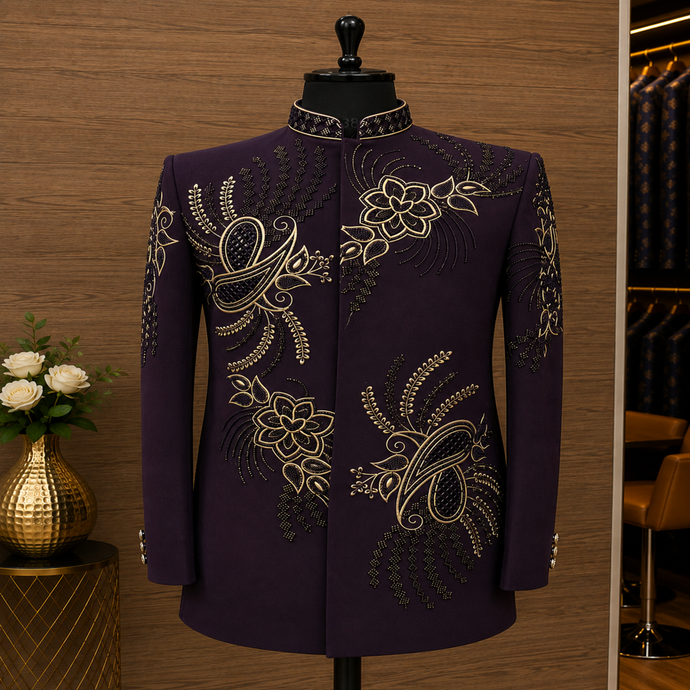 Men's Embroidered Jodhpuri Suit for Wedding & Festive Wear