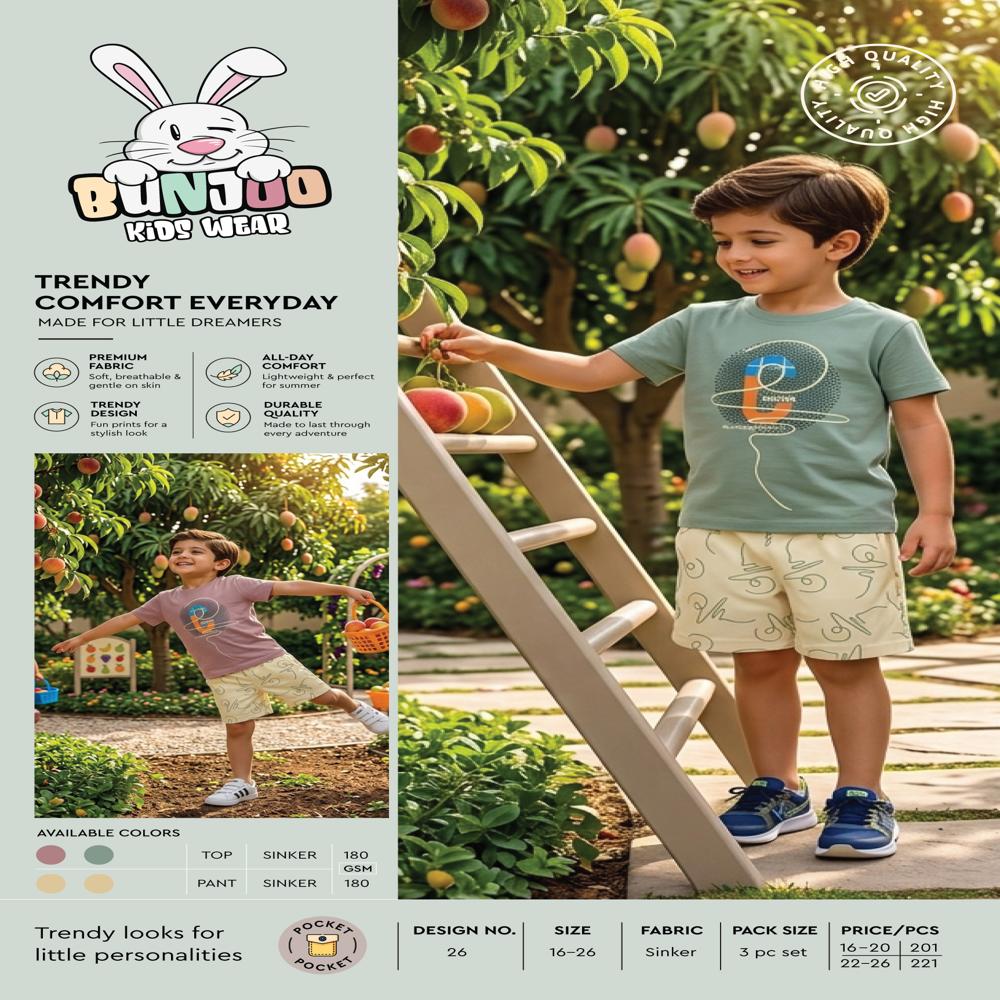 Trendy Boys Set - Age Group: 16-20 & 22-26