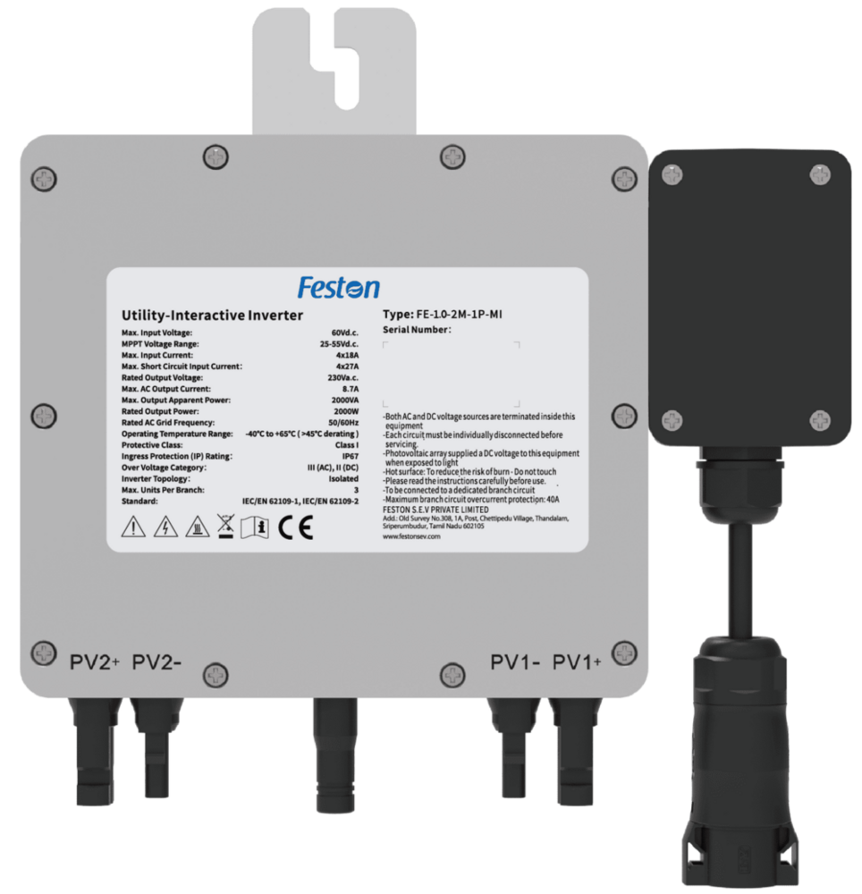 Feston (1P) Micro On-Grid Inverter 2Kw - Application: Industrial
