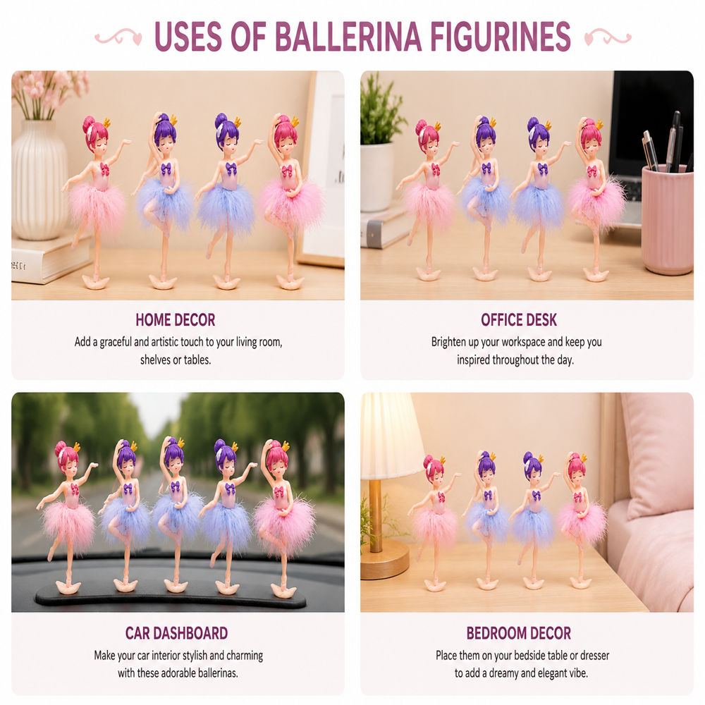 Astronaut And Ballerina Dancing Figurines Set