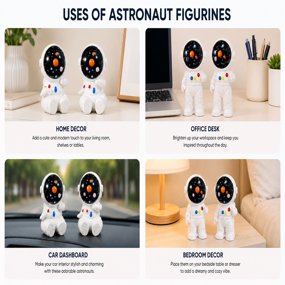 Astronaut And Ballerina Dancing Figurines Set