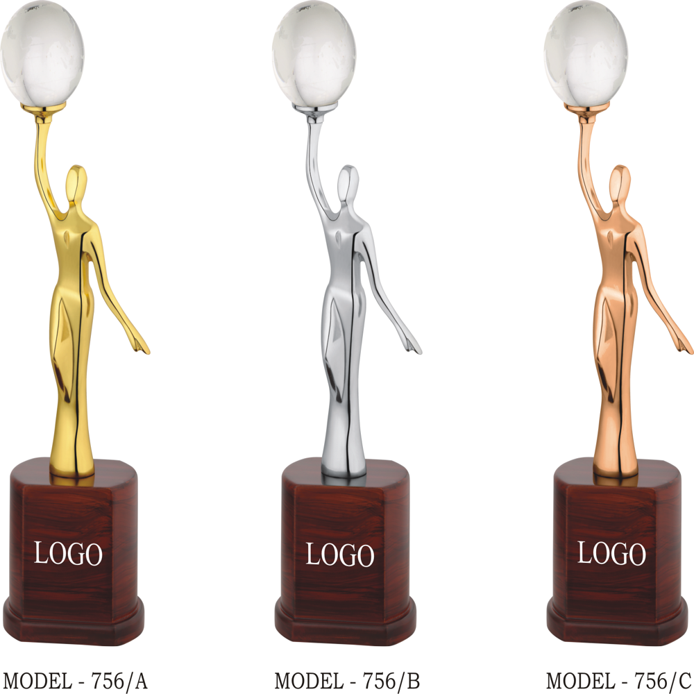 Gold Plated Metal Trophy