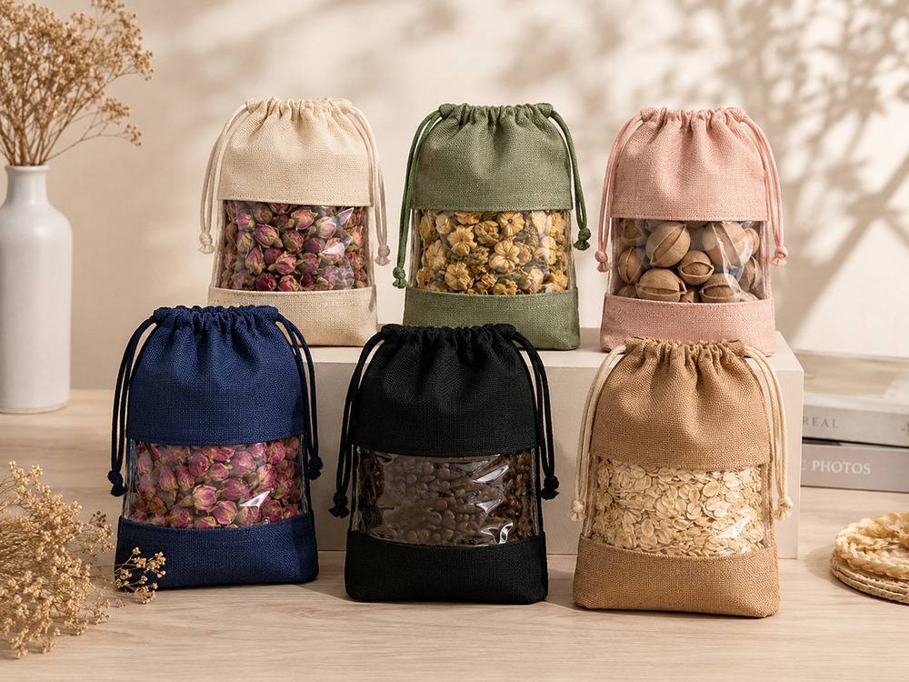 Olive Green Premium Drawstring Potli Bag