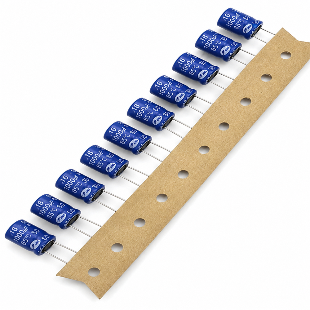 1000uF 16V Aluminum Electrolytic Capacitor Radial Lead Type, 85C High Quality Capacitor for SMPS, Power Supply & Electronic Circuits