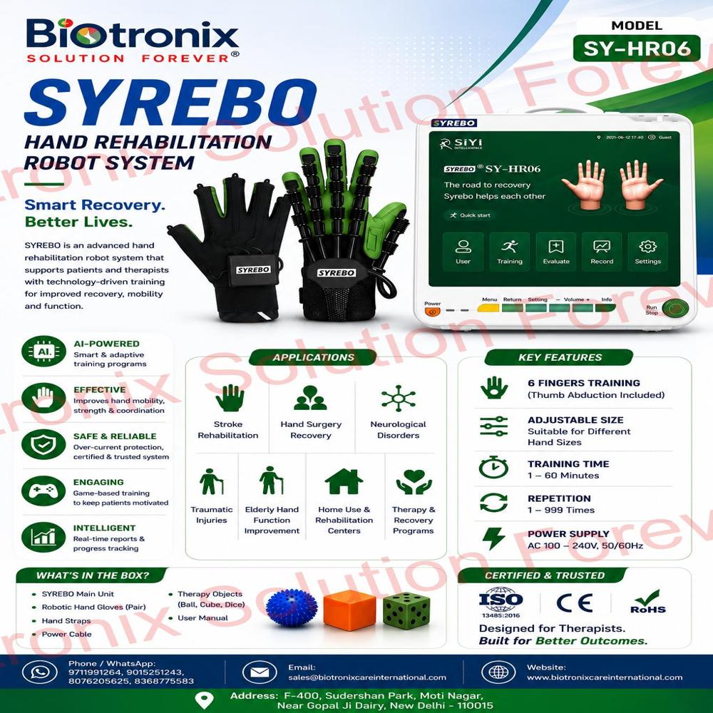 SYREBO C12 Robotic Glove for Hand Function Recovery