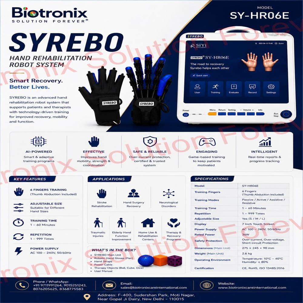 SYREBO C12 Robotic Glove for Hand Function Recovery