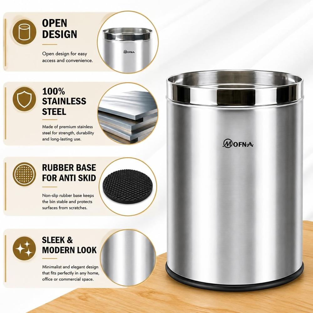 Stainless Steel Solid Dustbin - Application: Clinics