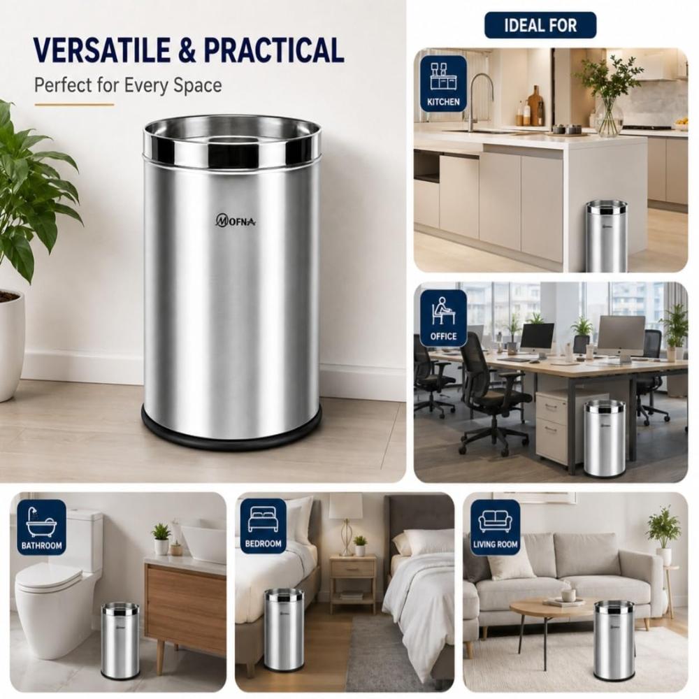 Stainless Steel Solid Dustbin - Application: Clinics