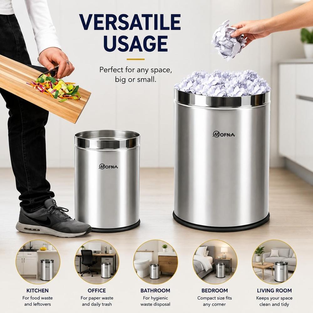 Stainless Steel Solid Dustbin - Application: Clinics