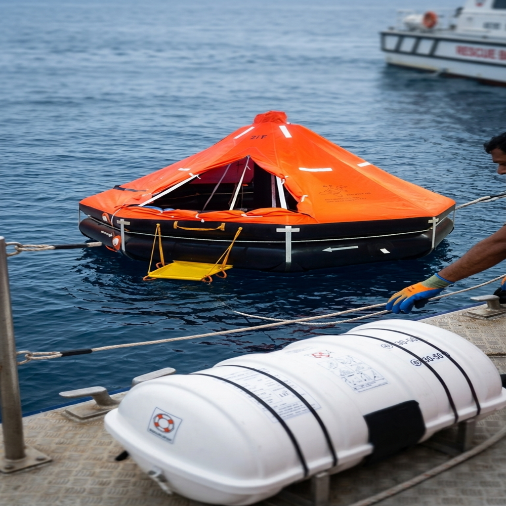 KHD TYPE DAVIT - LAUNCHED INFLATABLE LIFERAFTS