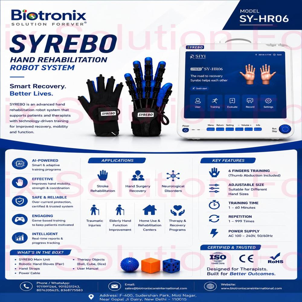 SYREBO C12 Smart Robotic Glove for Neurorehabilitation
