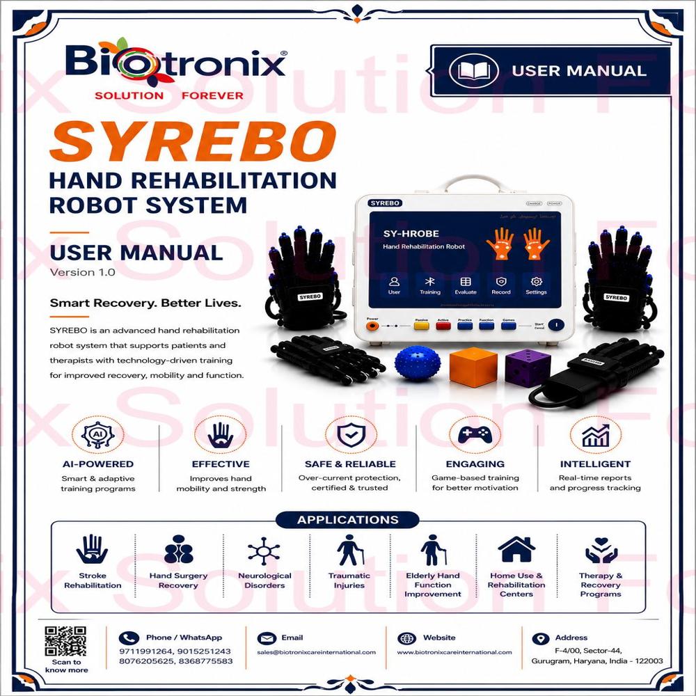 SYREBO C12 Smart Robotic Glove for Neurorehabilitation