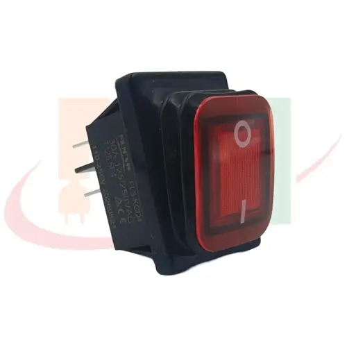 30 AMP Rocker Switch Red Light Waterproof On Off 4 Pin (Welding)