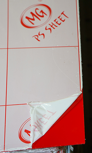 Red Opaque Plastic Sheet