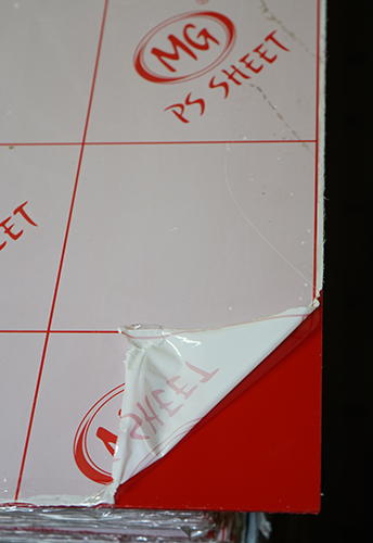 Red Opaque Plastic Sheet