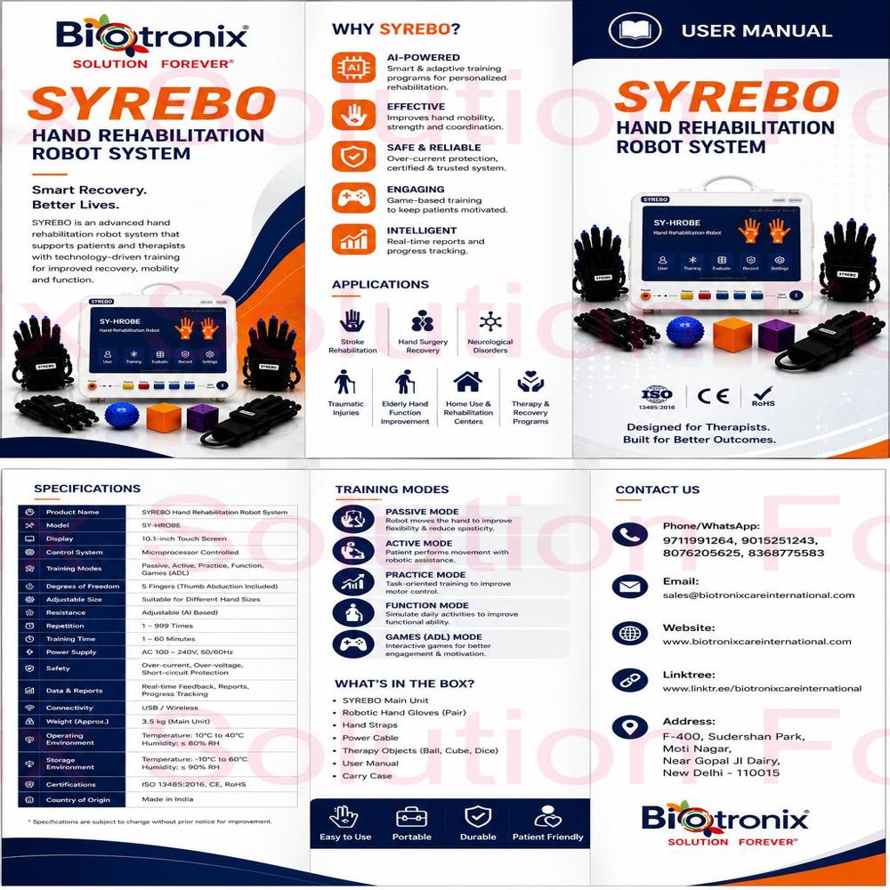 SYREBO C12 Robotic Finger Movement Therapy Device
