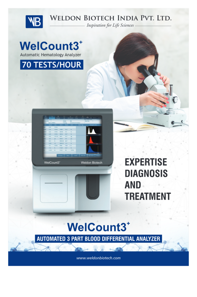 Welcount3 Automated 3 Part Blood Differential Analyzer - Stainless Steel, Various Sizes Available | Durable Metal Build, Warranty Included, Ideal For Industrial Use
