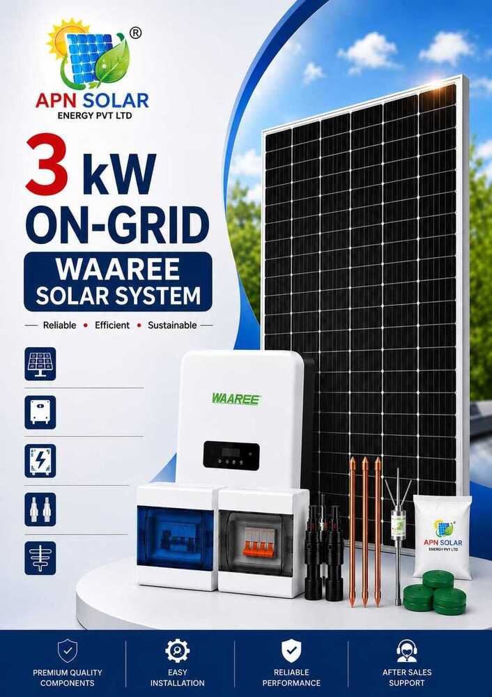 3 Kw On Grid Waaree Solar System