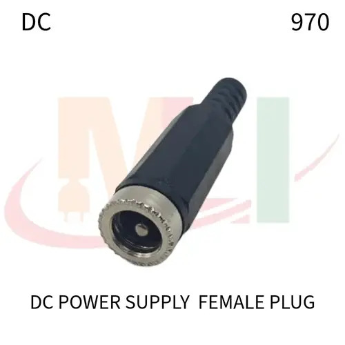 DC Power Supply Female Plug Metal Socket with Plastic cover