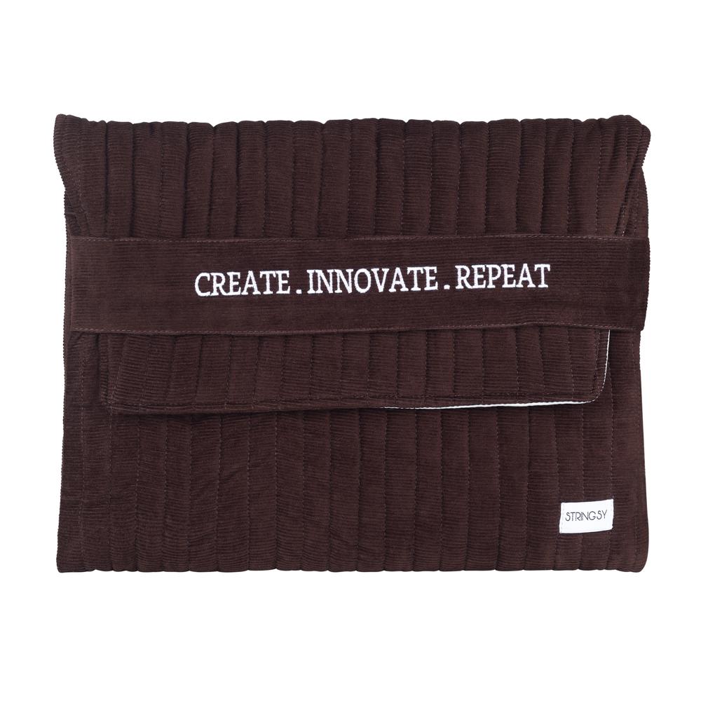Corduroy Laptop Sleeve with Front Pocket