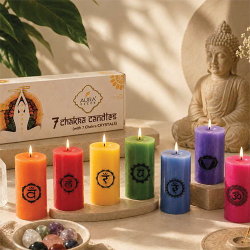 7 Chakra Pillar Candle