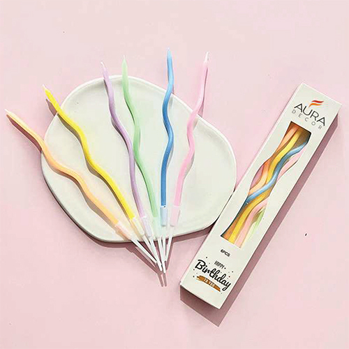 Multicolour Spiral Birthday Candle