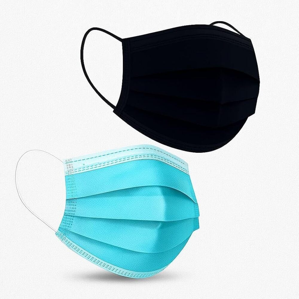 Disposable Face Mask - High-quality Cotton Material, Various Sizes Available, Sleek Black Color | Suitable For All Ages, Disposable And Convenient
