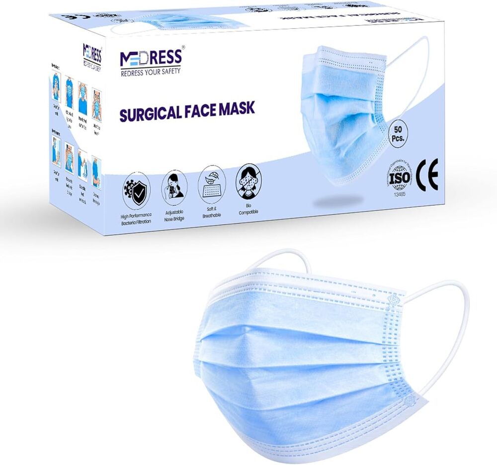 Disposable Face Mask - High-quality Cotton Material, Various Sizes Available, Sleek Black Color | Suitable For All Ages, Disposable And Convenient