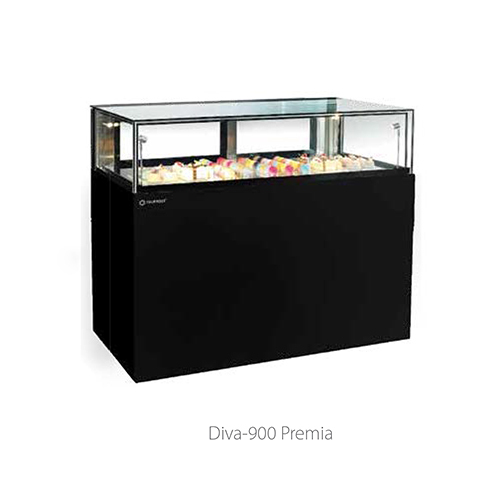 Diva900 Premia Series Flat Glass Showcase