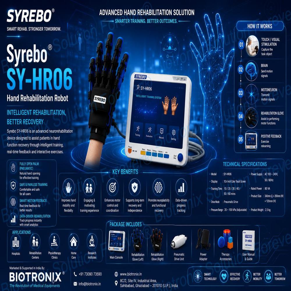SYREBO C12 Robotic Glove for Finger Rehabilitation