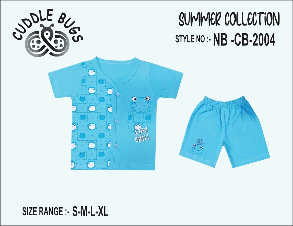 NBCB2004 Sky Blue Printed T Shirt And Pant Set