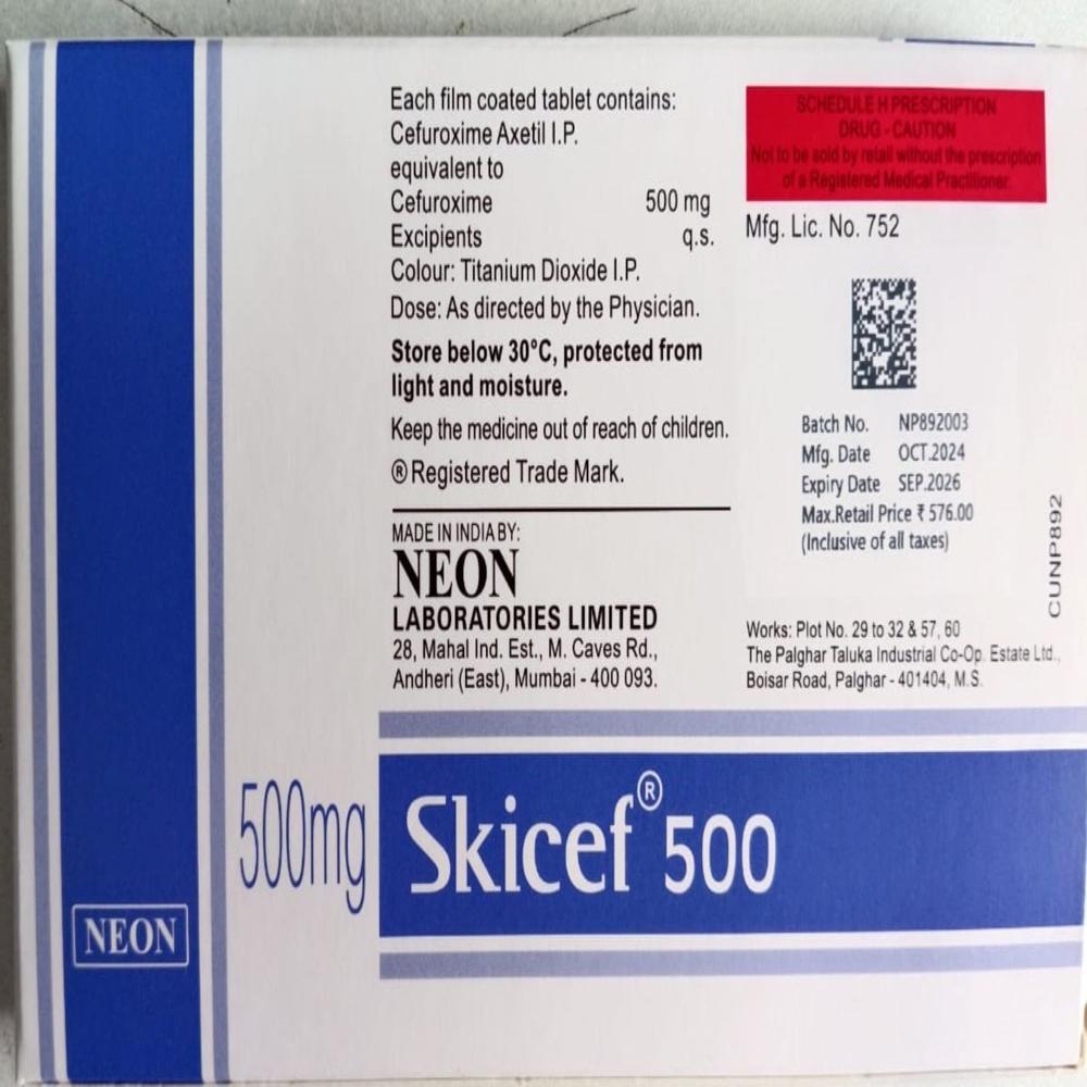 SKICEF I.P.500 MG TAB