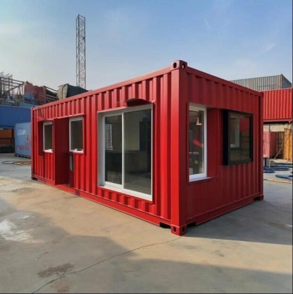 Used Shipping Containers - Mild Steel 40ft Industrial Blue, 30 Ton Capacity, Double Hinged Doors, Steel Flooring